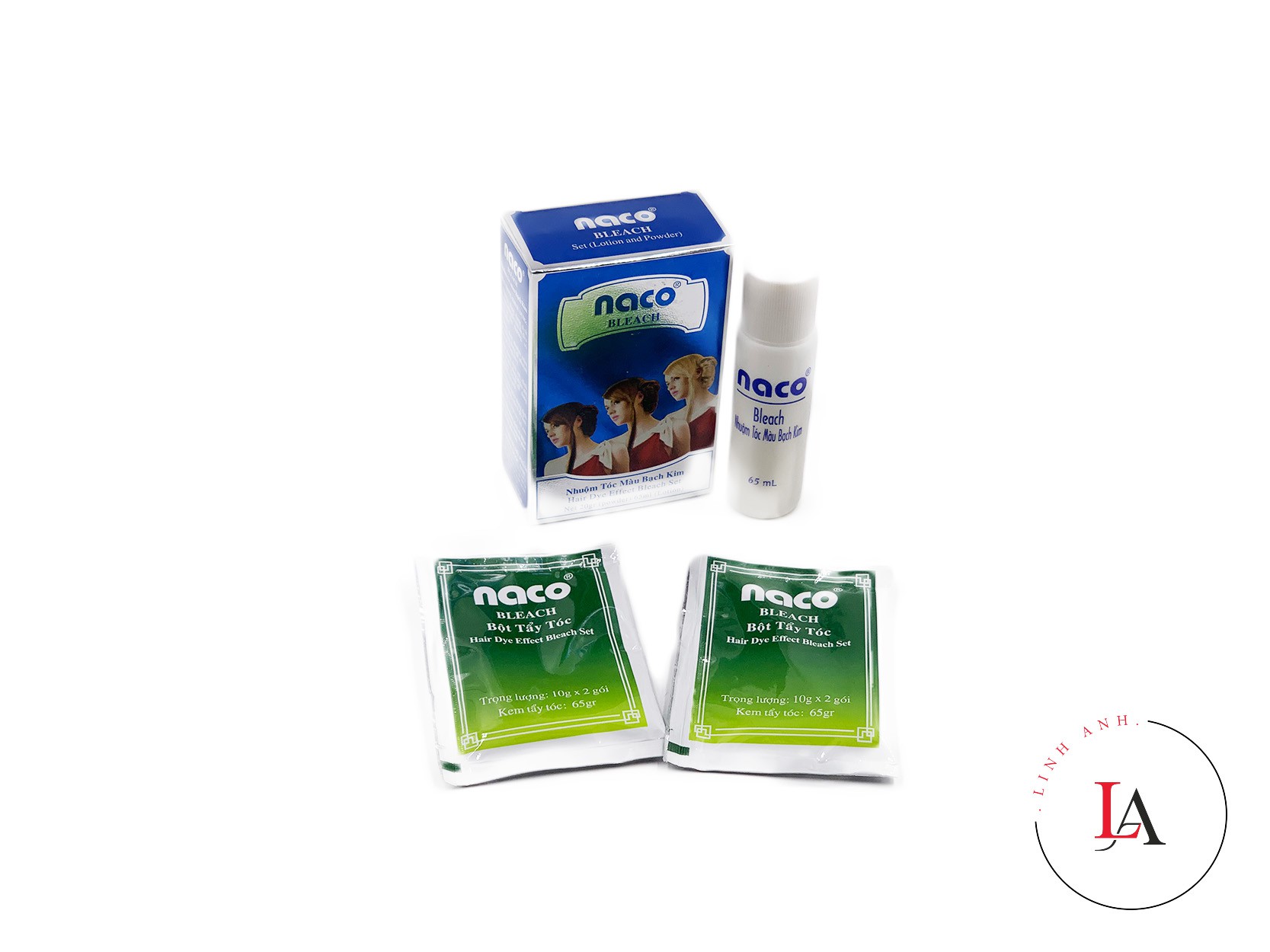 Bột tẩy tóc Naco xanh